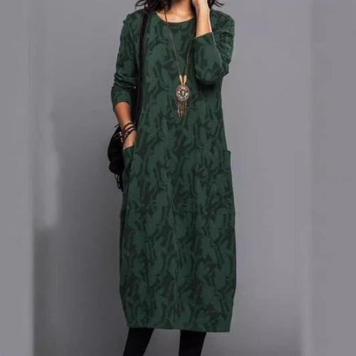 Casual long sleeve dress for women with practical pockets Amarae