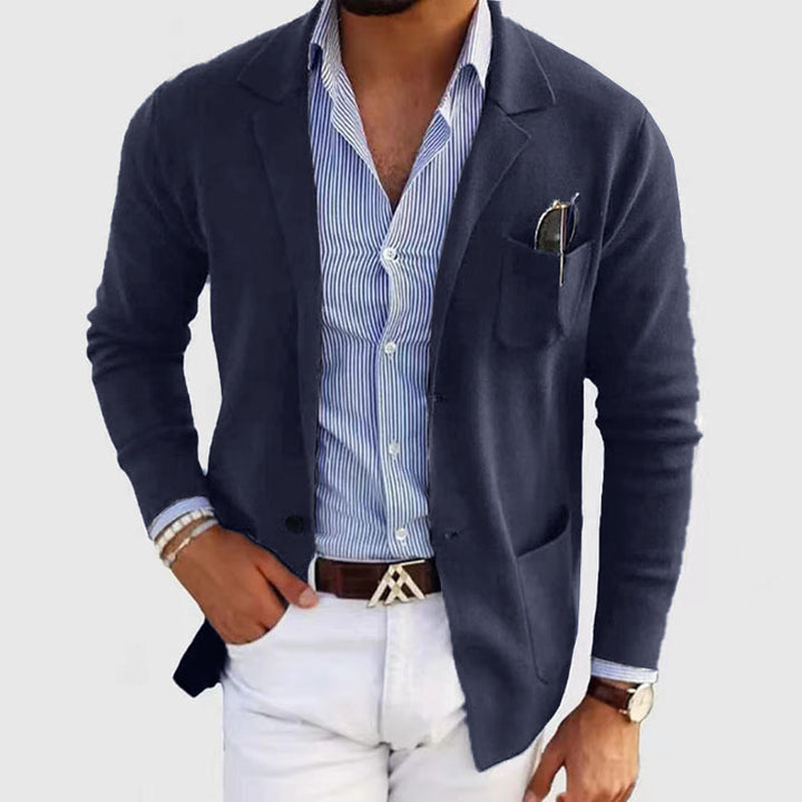 Casual knit jacket for men with practical pockets and comfortable fit Lune London