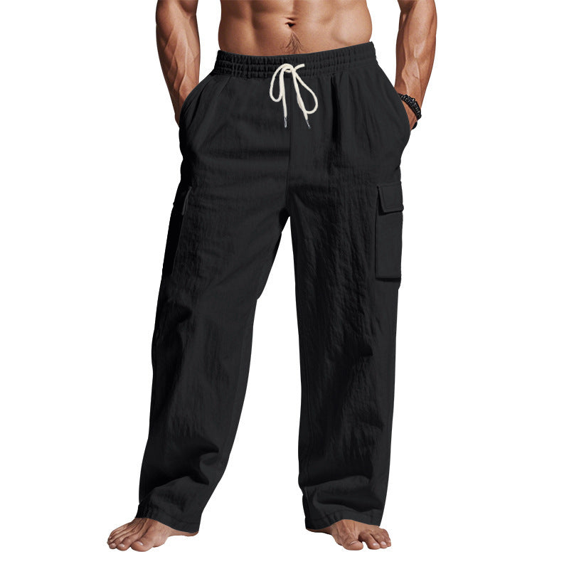 Comfortable cargo pants for men with practical side pockets Lune London