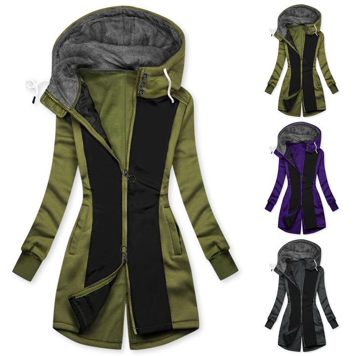 Long coat for women with cozy lining and practical hood Chic and Still