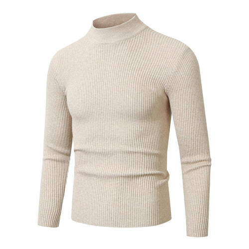 Amarae Elegant pullover for men with a roll neck and fine ribbed texture