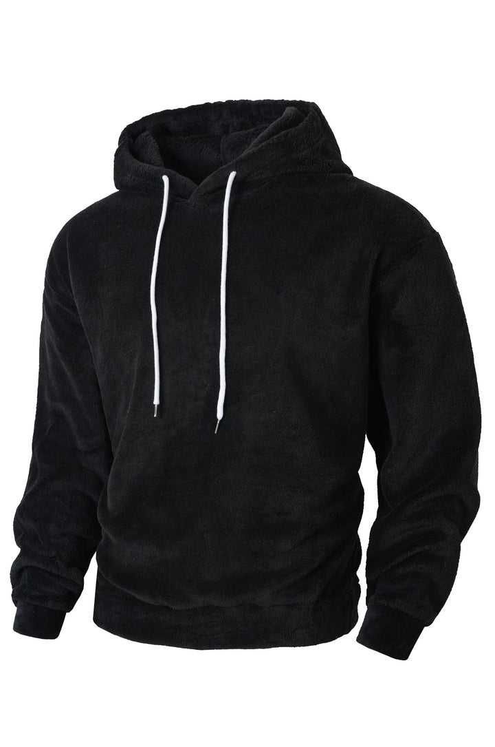 Men's Cozy Fleece Hooded Sweatshirt with Drawstring Lune London