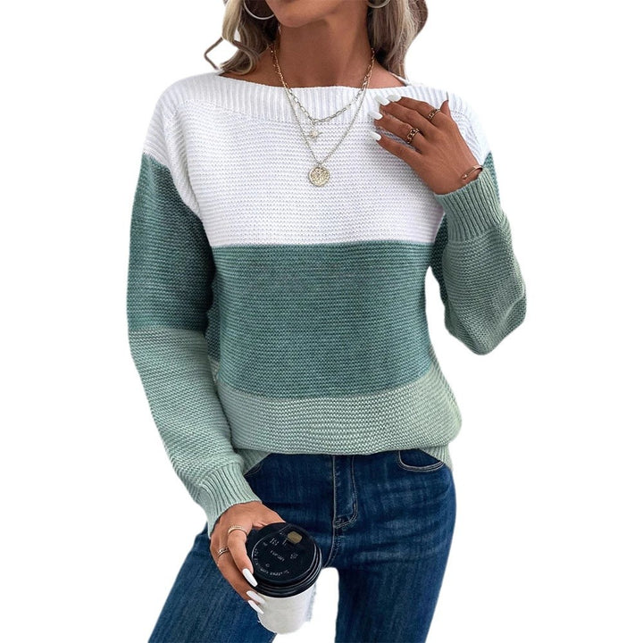 Pull en tricot pour femmes avec un design moderne en blocs de couleur Lune London