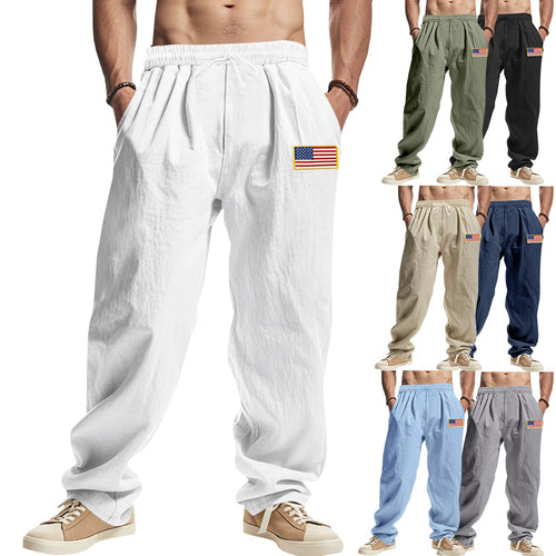 Men's casual leisure pants with elastic waistband and practical side pockets Amarae