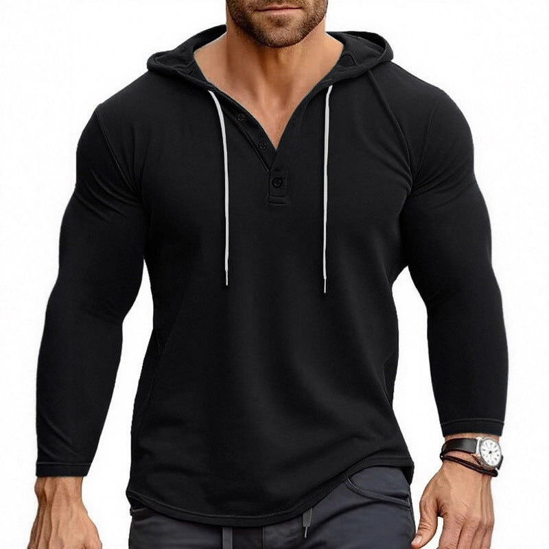 Men's hoodie with modern button closure and breathable fabric Lune London