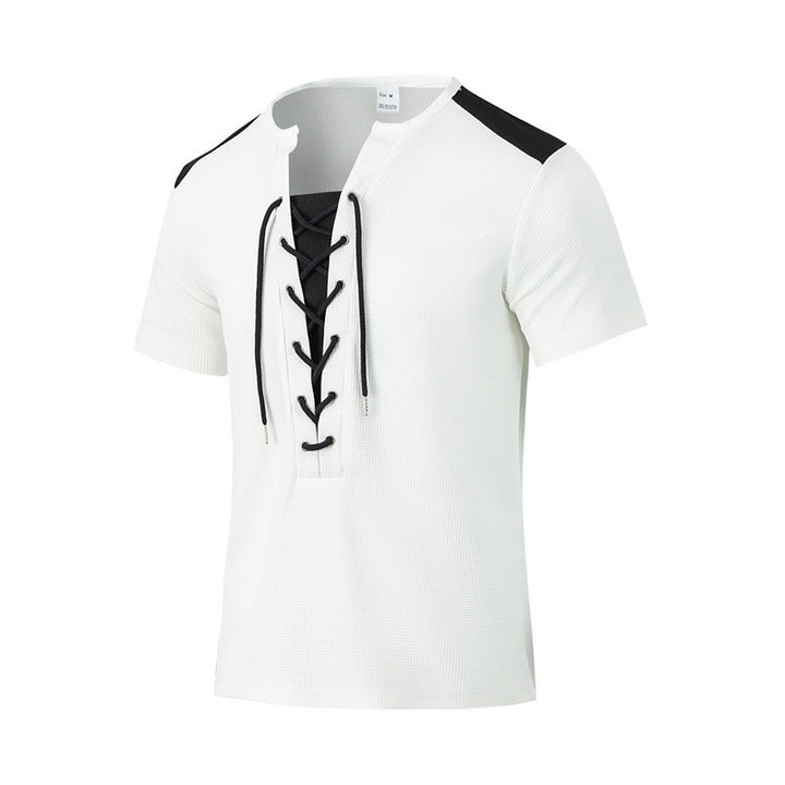 Short Sleeve Men's T-shirt with Innovative Lace Design Lune London