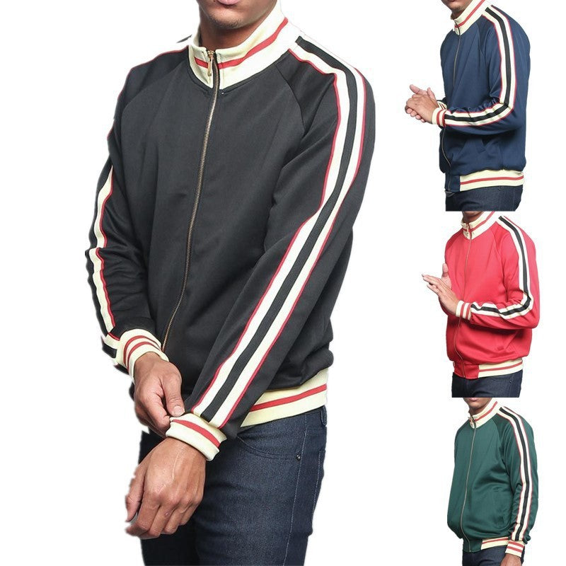 Sport jacket for men with contrasting color accents and a high-quality zipper Lune London