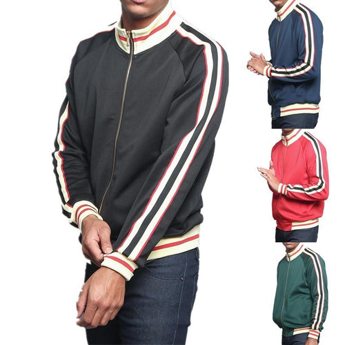 Sport jacket for men with contrasting color accents and a high-quality zipper Amarae