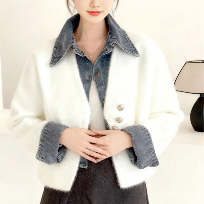 Veste courte élégante pour femmes avec surface structurée Chic & Stil