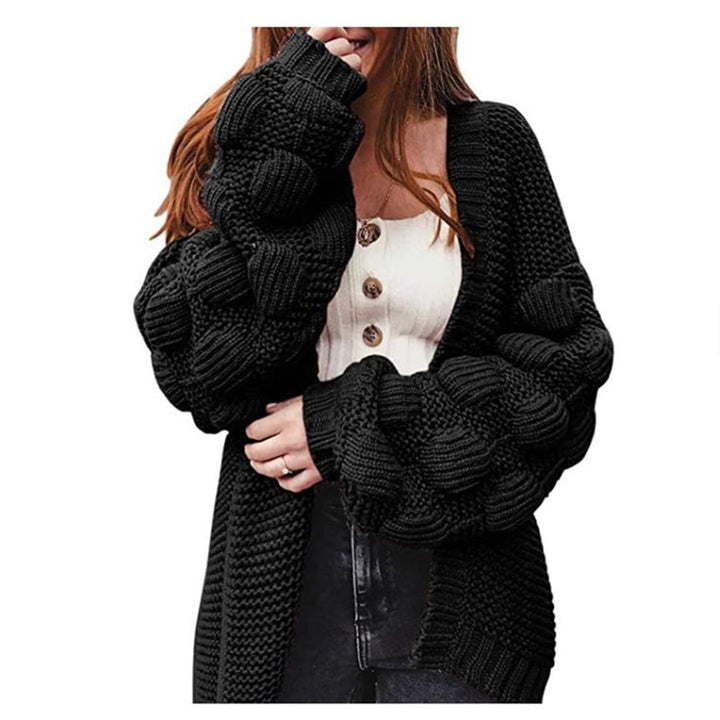 Knit jacket for women with voluminous cuffs Lune London
