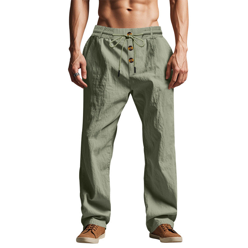 Casual beach pants for men with elastic waist and practical side pockets Lune London