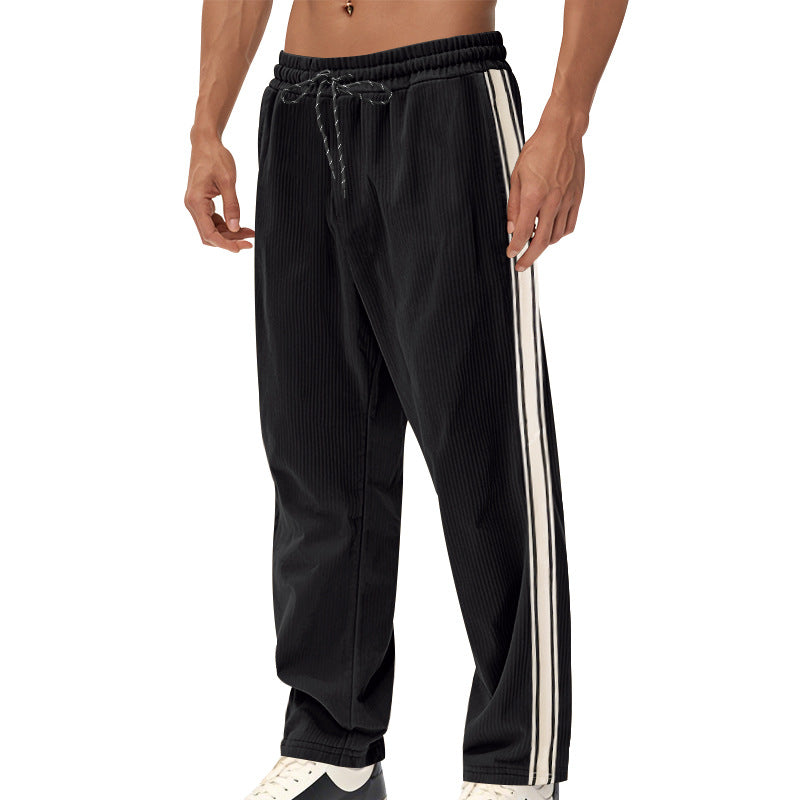Lune London men's casual sports pants with side stripes