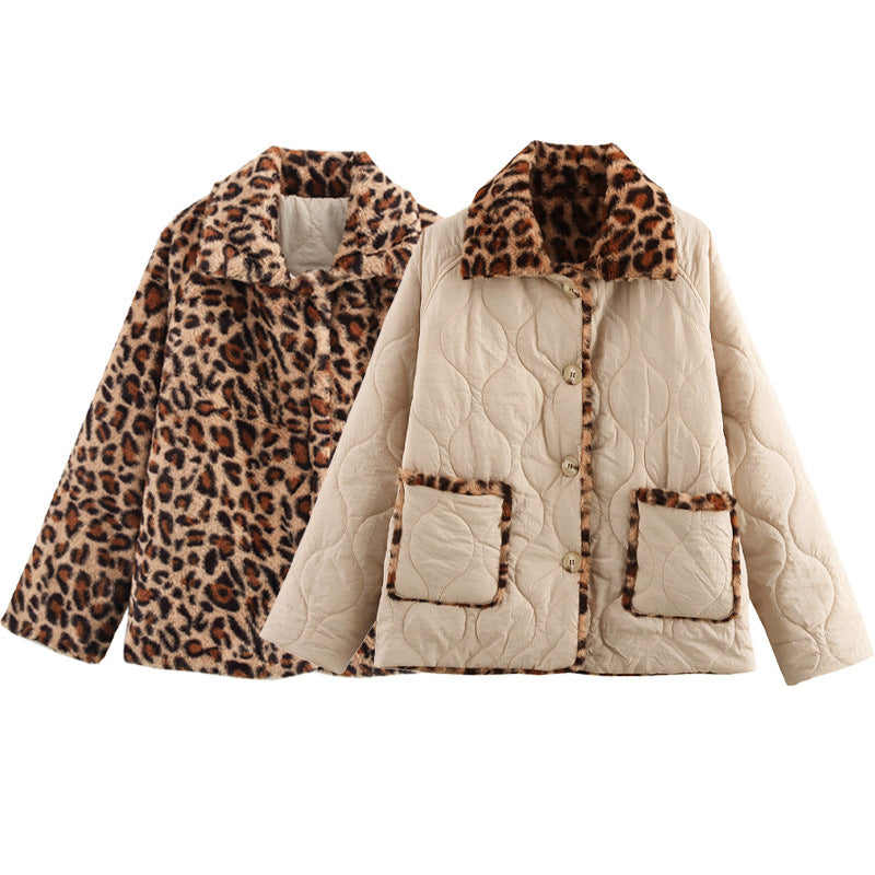 Quilted jacket for women with faux fur collar and practical pockets Lune London