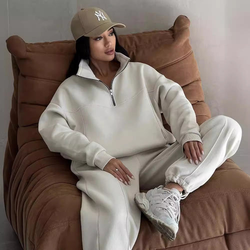 Sporty hooded jacket for women with high collar Amarae