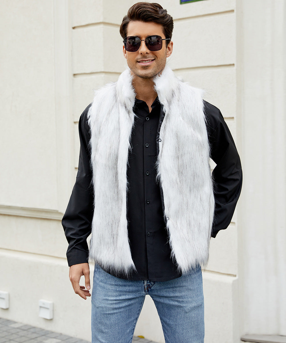 Lune London Men's Fashion Faux Fur Jacket