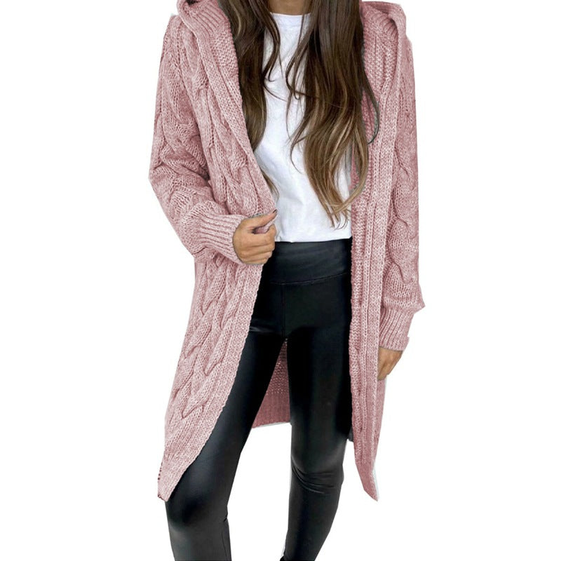 Long cable knit coat for women Lune London