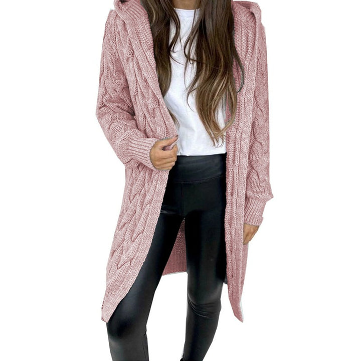 Long cable knit coat for women Lune London