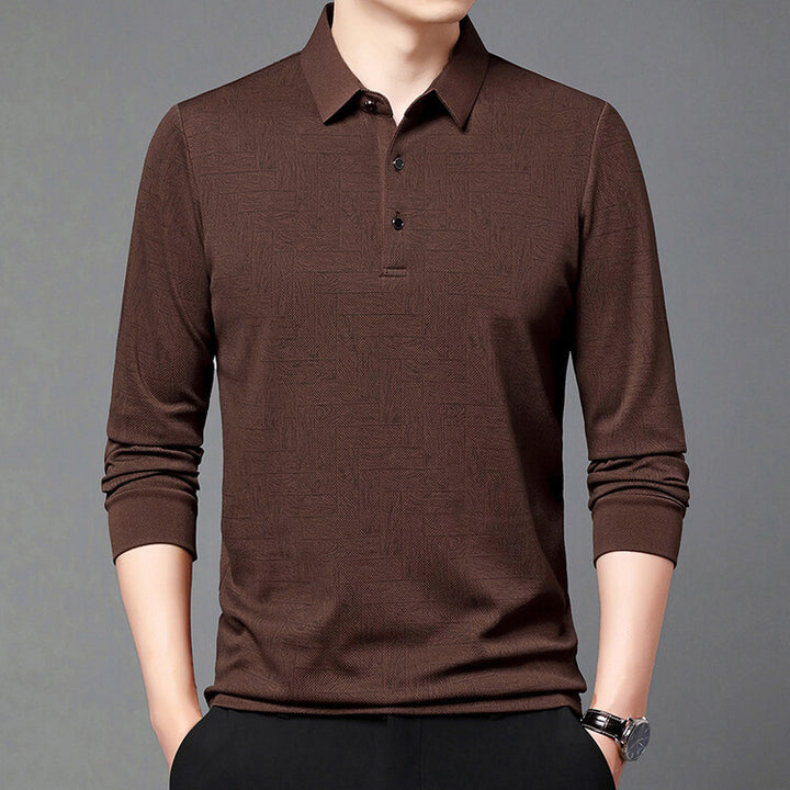 Elegant men's long sleeve shirt with textured design Lune London