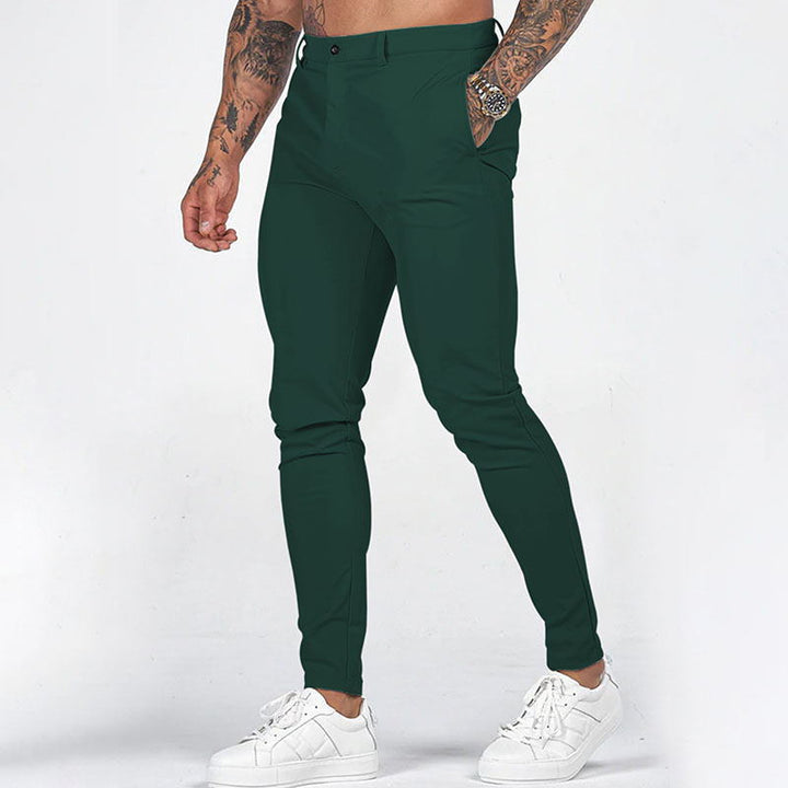 Modern Slim-Fit Chino Pants for Men with Elastic Waist Lune London