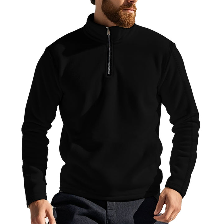 Men's fleece pullover with high collar Lune London