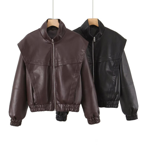 Veste de motard tendance pour femmes avec poignets élastiques Chic & Stil