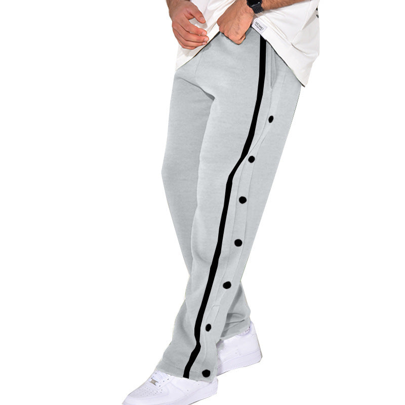 Men's sporty jogging pants with side snap buttons Lune London