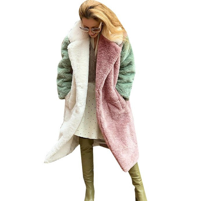 Long coat for women in soft teddy fur Lune London
