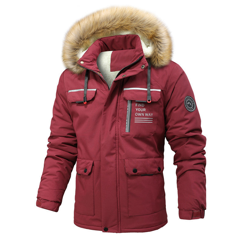 Insulated parka for men with removable hood and teddy lining Lune London