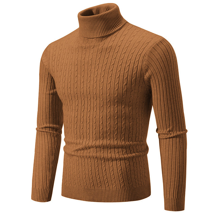 Men's turtleneck sweater with textured knit pattern Lune London
