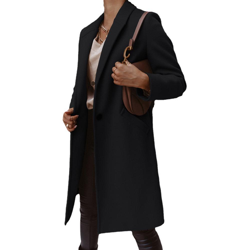 Ladies elegant oversized jacket with simple designs and practical pockets Amarae