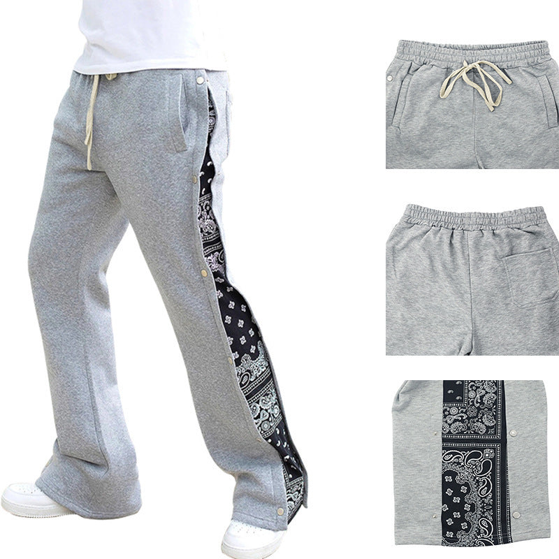 Leisure pants for men with printed side panel Lune London
