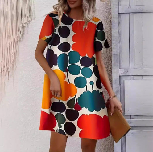 Amarae Abstract Print Women's T-Shirt Dress