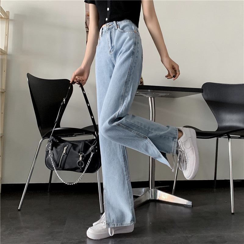 Jeans larges pour femmes avec fentes latérales Chic & Stil