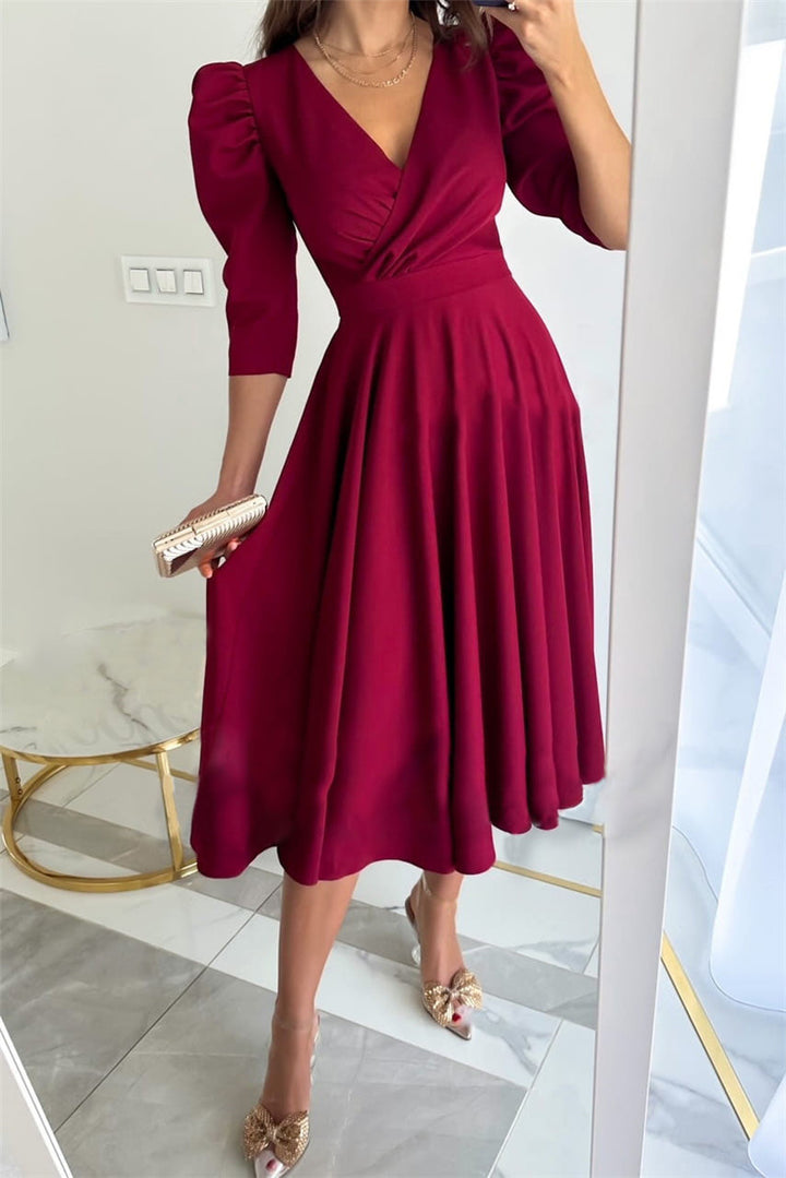 Ladies Elegant Chic Midi Dress