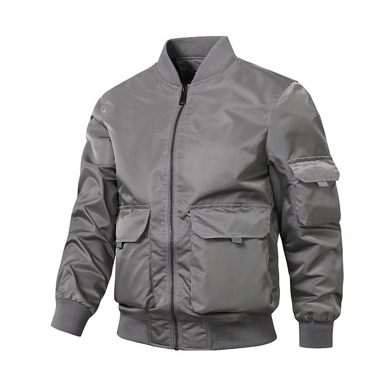 Men's sporty bomber jacket with practical pockets and elastic cuffs Lune London