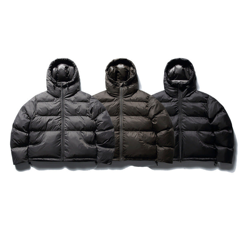 Unisex Short Boxy Puffer Jacket with Volume Hood, Water-Repellent Shell and Thermal Down Filling Amarae