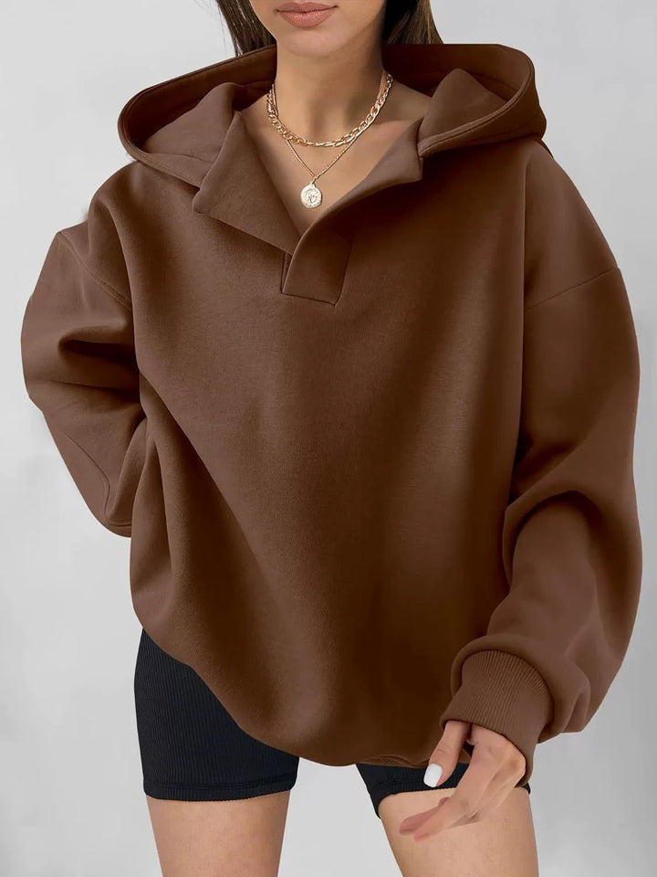 Women's Oversized Hoodie in Soft Fleece Material Amarae