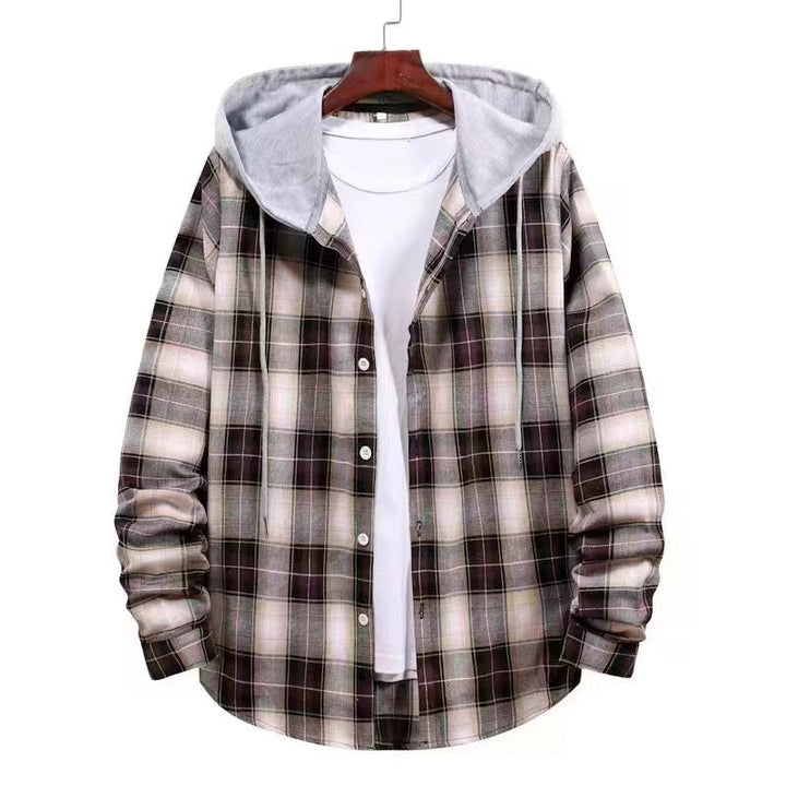 Ladies Vichy Flannel Jacket with Hood Amarae