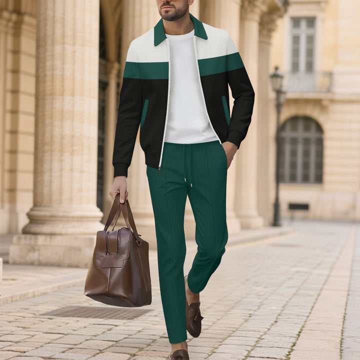 Men's sports set made of breathable material with quilted design Lune London