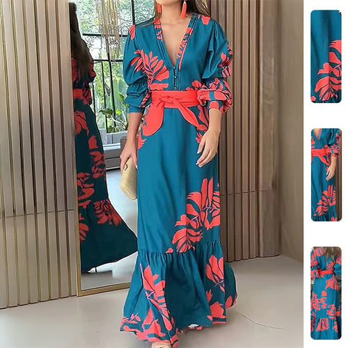 Robe maxi femme avec des motifs floraux élégants Chic & Stil