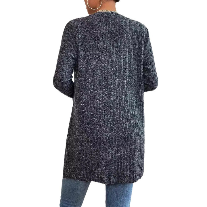 Women's knit jacket with textured ribbed design and practical pockets Lune London