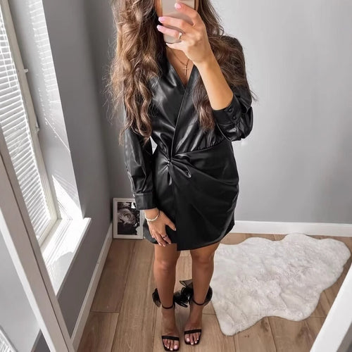Ladies faux leather coat Amarae