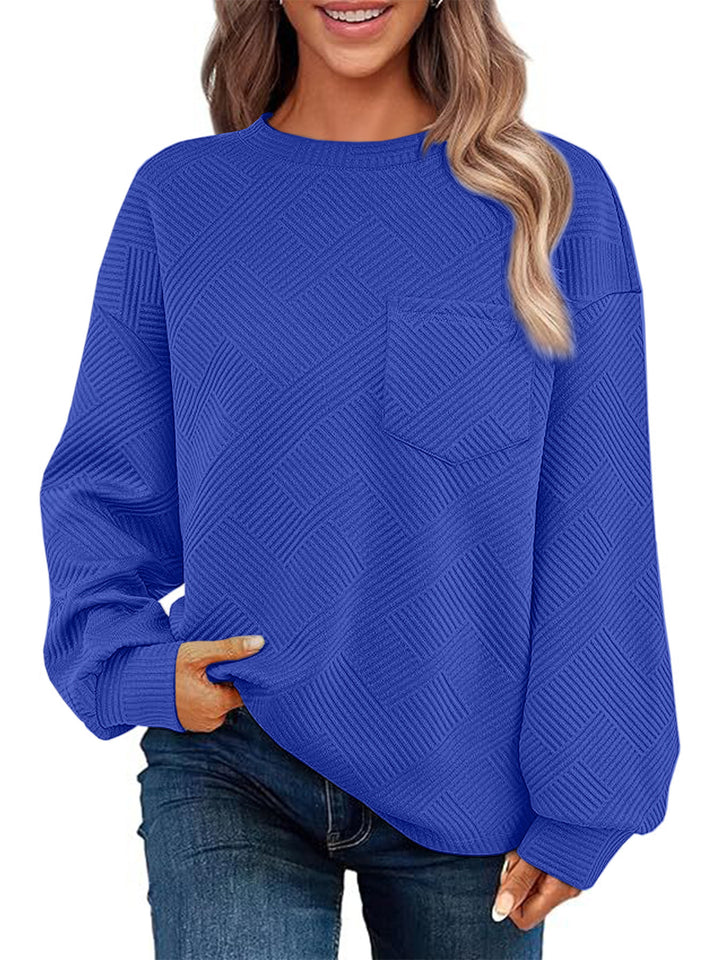 Casual sweater for women with structured pattern Lune London