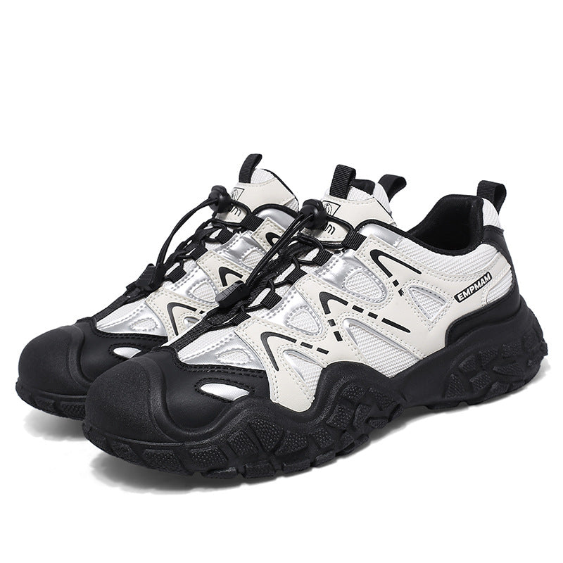 Ladies Chunky Trail Sneaker with shock-absorbing multi-zone profile sole, quick lace-up closure and reflective accents Amarae