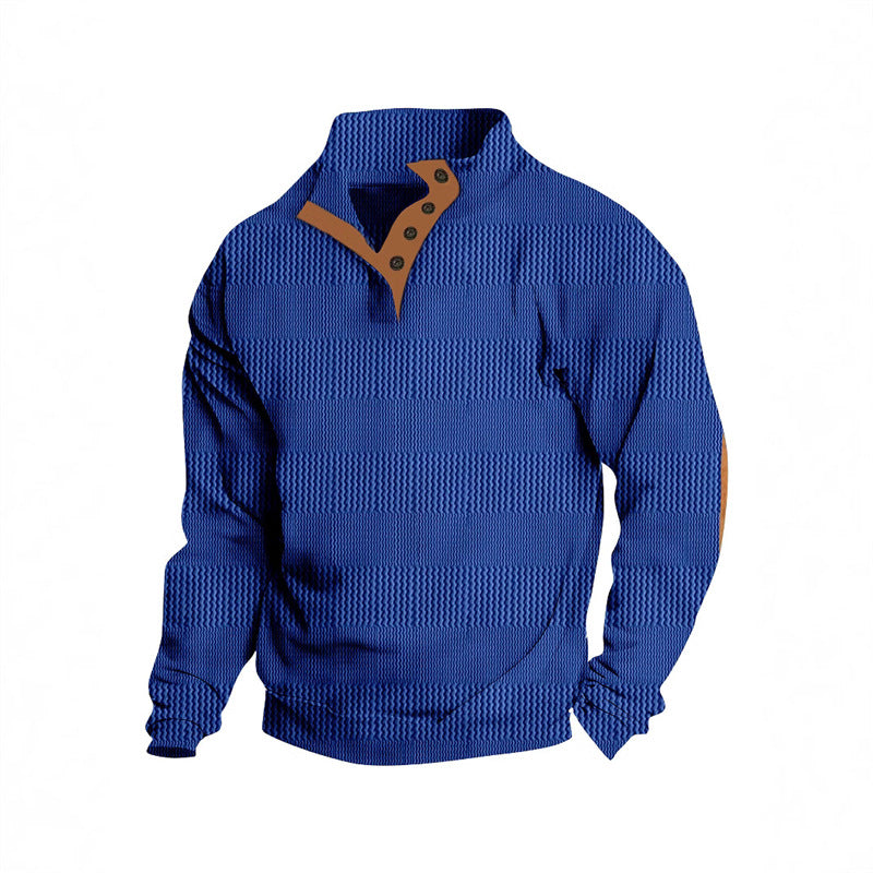 Fashion sweater for men with textured collar Lune London