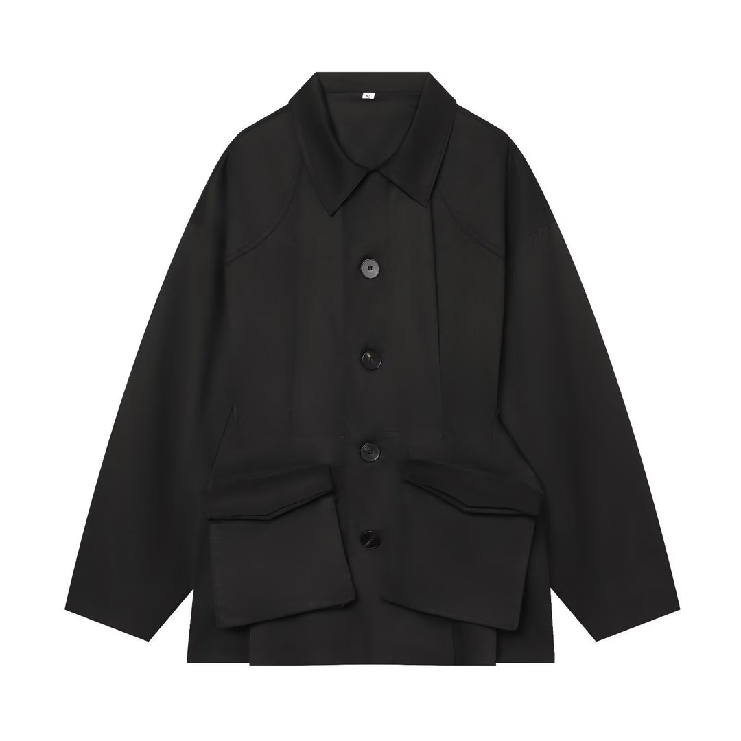 Women's short jacket in utility style with a loose fit and large flap pockets Amarae