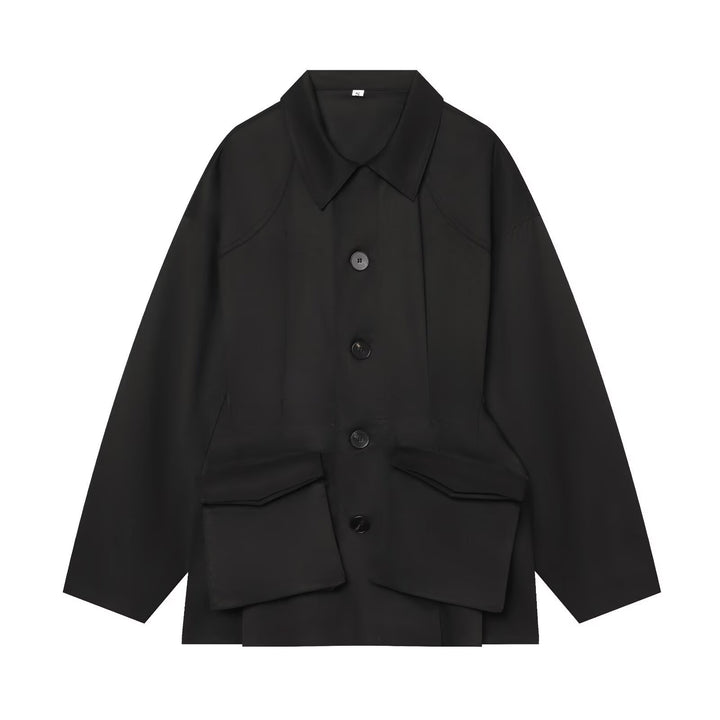 Women's short jacket in utility style with a loose fit and large flap pockets Amarae