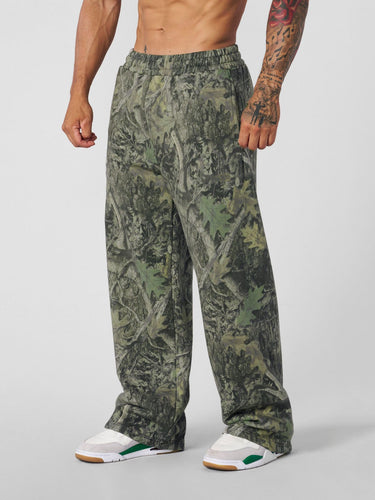 Casual camo look cargo pants for men with practical elastic waistband Amarae