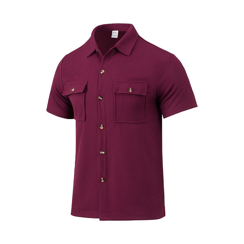 Short sleeve utility shirt for men with practical chest pockets Lune London