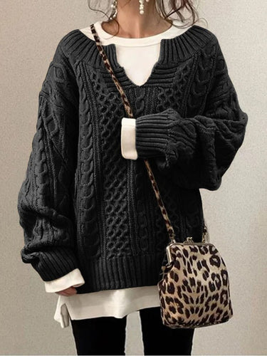 Knit sweater for women with structured pattern Amarae